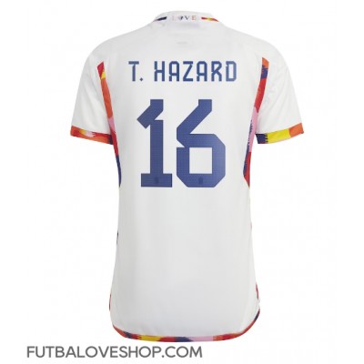 Dres Belgicko Thorgan Hazard #16 Preč MS 2022 Krátky Rukáv
